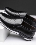 Mens Leather Business Soft Soled Shoes Comfortable Anti Slip Loafers Slip On Driving Breathable Casual Sneakers Walking