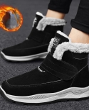 Men Winter Keep Warm Ankle Boots Platform Cotton Shoes High Top Casual Comfortable Velcro Sneakers Martin Snow Boots Foo