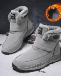 Uomo Inverno Mantieni caldo Stivaletti Piattaforma Scarpe in cotone High Top Casual Comode scarpe da ginnastica in velcro Martin