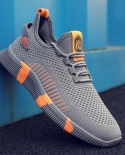 Mens Casual Sneakers Breathable Mesh Knit Sock Comfortable Walking Slip On Moccasins Skateboarding Shoes Tenis Masculin