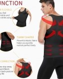 Mens Slimming Body Shaper Chest Compression Shirts Gynecomastia Abdomen Slim Vest Tummy Control Shapewear Waist Trainer 