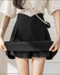 Summer New Fashion  Design Office Lady Temperament Skirt Womens High Waist Thin Irregular Solid Color A Line Skirt Pant