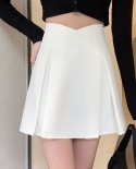 Summer New Fashion  Design Office Lady Temperament Skirt Womens High Waist Thin Irregular Solid Color A Line Skirt Pant