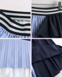 Spring Womens New Fashion Versatile Urban Commuting Ruffle Skirt High Waist Slim Mid Length Striped Patchwork Irregular