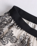 Spring Womens Fashion Elegant Celebrities Retro High Waist Slim Embroidered Skirt Flower Sequin Mesh Large Swing Ankle 