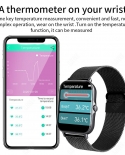 Lige New Body Temperature Smart Watch Men 2022 Bluetooth Call Full Touch Sports Fitness Tracker Waterproof Men Smartwatc