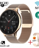 Lige Nfc Smart Watch Men New 1g Local Music Dial Call Digital Watches Voice Assistant Waterproof Smartwatch Men For Andr