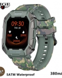 Lige 380mah Smart Watch Men Ip69k 5atm Waterproof Outdoor Sports Fitness Tracker Health Monitor Smartwatch Man For Andro