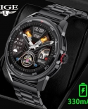 Lige Steel Smart Watch For Men 132 Amoled Hd Smartwatch Display Waterproof Sports Fitness Tracker Android Ios Digital 