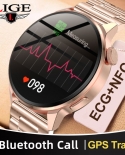 Lige Nfc ساعة ذكية للرجال رياضية بنظام تحديد المواقع حركة تتبع ساعات الموضة رجل بلوتوث مكالمة مخصصة الطلب Ecg Smartwatch لـ Andr