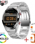 Lige Amoled 454*454 Hd Smart Watch Men Bluetooth Call Smartwatch Steel Sports Digital Watches For Android Ios Fitness Wr