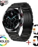 Lige 2022 New Bluetooth Call Smart Watch Amoled 454*454 Hd Always Display The Time 4g Ram Local Music Weather Smartwatch