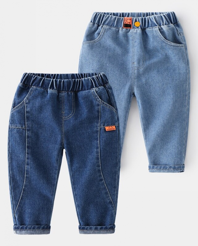 חדש 2022 ילדים אופנה גינס מוצק מכנסיים ארוכים מכנסיים בנים מכנסי גינס קלאסיים תינוק גינס אביב סתיו ביגוד קזואל
