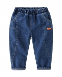 Nova 2022 Moda Infantil Calças Jeans Sólidas Calças Longas Meninos Calças Denim Clássicas Calças Jeans de Bebê Primavera Outono 