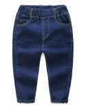 Novas calças jeans de moda infantil sólidas calças compridas meninos calças jeans clássicas jeans de bebê outono inverno roupas 