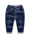 Novas calças jeans de moda infantil sólidas calças compridas meninos calças jeans clássicas para bebês primavera outono roupas p