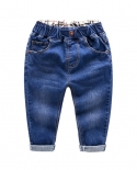 אופנה לילדים חדשים גינס מוצק מכנסיים ארוכים מכנסיים בנים מכנסי גינס קלאסיים גינס לתינוק בגדי אביב סתיו ל-2 8 שנים
