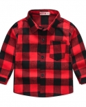 Spring Autumn 2022 New Boys Long Sleeve Classic Plaid Lapel Shirts Tops With Pocket Baby Boys Casual Shirt Kids Clothing