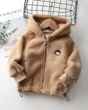 Baby Boys Girls Fashion Outerwear Hooded Coat Kids Sweatshirt Autumn Winter Thicken Warm Polar Fleece Jacket Childrens 