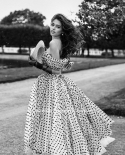 Booma Polka Dots Tulle Prom Dresses Sweetheart Off The Shoulder Ball Gown Formal Dresses Anklelength Ruched Midi Party D