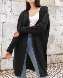 Women Spring Winter Cardigan Solid Color Knitting Cardigan Sweater Colorblock Sleeve Cardigan Womens Button Up Sweaters 
