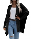 Casual Solid Color Knitted Cardigan Autumn Winter Long Sleeved Tops Women Loose Oversized Sweater Coat Female Knitted Ja