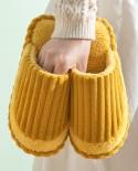 New Female Couple Autumn And Winter Home Use Indoor Warm Thick Soft Bottom Wool Cotton Slippers