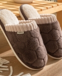 New Cotton Slippers Winter Household Indoor Wooden Floor Slippers Non-slip Soft Bottom Couple Slippers