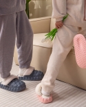 Nuevas pantuflas desmontables de algodón de fondo grueso para mujer, pantuflas de lana cálidas para interiores de invierno para 