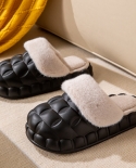 New Detachable Thick Bottom Cotton Slippers Women Winter Indoor Warm Home Couple Wool Slippers