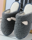 New Cotton Slippers Womens Autumn And Winter Indoor Couple Cute Warm Plush Cotton Slippers