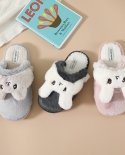 Womens Autumn And Winter New Cute Plush Soft Bottom Household Cotton Slippers