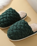 New Pineapple Cotton Slippers Mens Autumn And Winter Home Indoor Warm Thick Bottom Fur Slippers