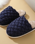 Nuevas pantuflas de algodón de piña para hombre, pantuflas de piel de fondo grueso cálidas para interiores de otoño e invierno