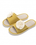 New Flowers Comfortable Breathable Home Cotton Linen Slippers