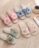 Linen Slippers Womens Spring And Summer New Home Indoor Wooden Cotton And Linen Slippers