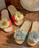 אביב וקיץ כתם חדש תחתית עבה נעלי בית תחתון רך מקורה סנדלים ופשתן כותנה נושמים ונעלי בית
