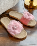 New Thick Bottom Home Slippers Soft Bottom Indoor Breathable Cotton Linen Sandals And Slippers