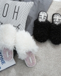 New Fur Shoes Home Slippers Fashion Breathable Baotou Simple Slippers Women