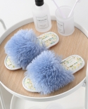 Plush Slippers Shoes Home New Fashion Outer Wear Girly Soft Velvet Flat Slippers