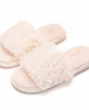 New Cotton Slippers Cute Open Toe Simple Home Warm Indoor Plush Slippers Women
