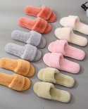 Autumn And Winter New Warm Cotton Shoes Home Cute Imitation Rabbit Comfortable Plush Slipper