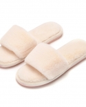 Autumn And Winter New Warm Cotton Shoes Home Cute Imitation Rabbit Comfortable Plush Slipper