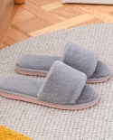 Zapatillas de felpa para niña nueva de otoño e invierno, zapatillas transpirables de algodón y terciopelo para interior y hogar