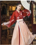 Chinese Traditional Dress Female Festival Outfits Folk Dance Hanfu For Woman Oriental Chinese Embroidery Ancient Costume