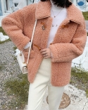 Lamb Fur Coat Female Short Paragraph  New Loose Net Red With The Same Paragraph Fur One Winter Lamb Fur Coat Cotton Coat