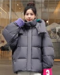 2022 New Women Winter Jacket Thicken Warm Parka Coat Loose Oversized Womens Coat Hooded Outwear Padded Woman Parkas Jac