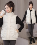  New Winter Jacket Parka Women Coat Warm Cotton Vest Jacket Stand Collar Waistcoat Parkas Sleeveless Coat Female Outwear