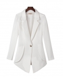  Autumn Women Blazer Casual Suit Jacket Overalls Female 200 Pounds Large Size 7xl Blazer Long Sleeve Loose Outerwear R37