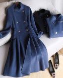  Autumn And Winter Reversible Real Wool Coat And Real Cashmere Coat Double Breasted High Quality Long Coats Female Jacke